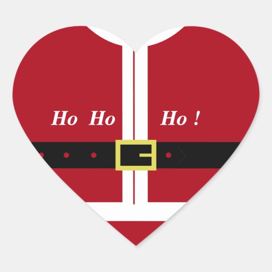 おもしろいクリスマスステッカーSanta Claus Gift ハートシール (正面)