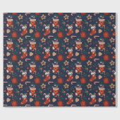 おもしろいクリスマスストッキングとトリートラッピング紙 ラッピングペーパー (フラット)