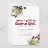 おもしろいクリスマススピリットホリデーパーティー招待状 招待状 (正面)