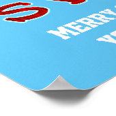 おもしろいクリスマススワールサンタクロース |カスタムジム ポスター (角)