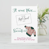 おもしろいクリスマスセーターのギフトカードホルダー (スタンド正面)