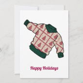 おもしろいクリスマスセーターのギフトカードホルダー (裏面)