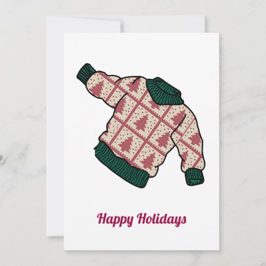 おもしろいクリスマスセーターのギフトカードホルダー (裏面)