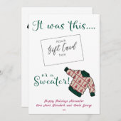 おもしろいクリスマスセーターのギフトカードホルダー (正面/裏面)