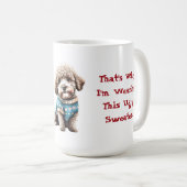 おもしろいクリスマスセーターのラゴットロマグノロ コーヒーマグカップ (正面右)