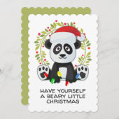 おもしろいクリスマスソングプンパンダ シーズンカード (正面/裏面)