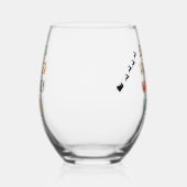 おもしろいクリスマスタンブラーDasher Prancer Blitzen ステムなしワイングラス (右)