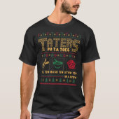 おもしろいクリスマスタースポテト醜いクリスマスシュエ Tシャツ (正面)
