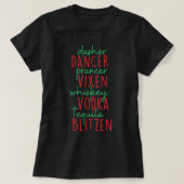 おもしろいクリスマスダシャダンサープランサーVixen Whiske Tシャツ (デザイン正面)