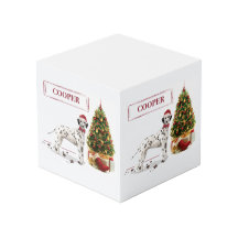 おもしろいクリスマスダルマチア犬と木