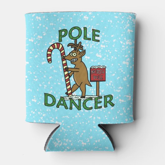 おもしろいクリスマスダンサートインデナープン 缶クーラー (正面)