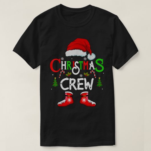 おもしろいクリスマスチーム クリスマススクワッド サンタ 家族パジャマ Tシャツ (デザイン正面)