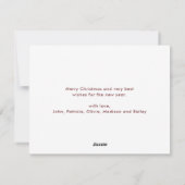 おもしろいクリスマスツリーのダングリングキャットパーソナライズ シーズンカード (裏面)