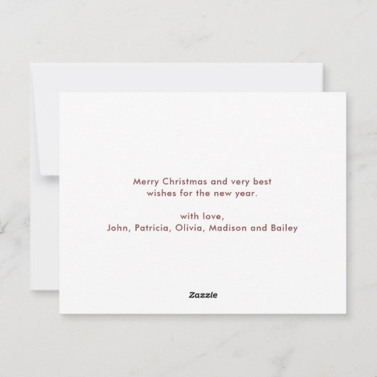 おもしろいクリスマスツリーのダングリングキャットパーソナライズ シーズンカード (裏面)