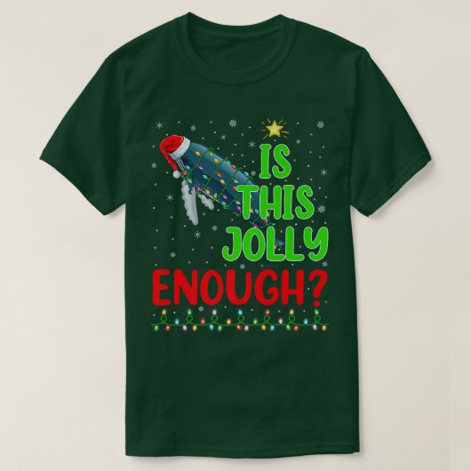 おもしろいクリスマスツリーはすてきこの十分な青いクジラCh Tシャツ (デザイン正面)