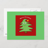 おもしろいクリスマスツリーカード シーズンポストカード (正面/裏面)