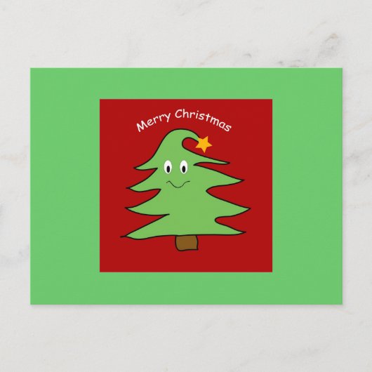 おもしろいクリスマスツリーカード シーズンポストカード (正面)