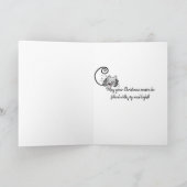 おもしろいクリスマスツリーキャット子猫漫画 シーズンカード (内部)