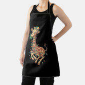 おもしろいクリスマスツリーキリン恋人のギフト愛 エプロン (インサイチュ)