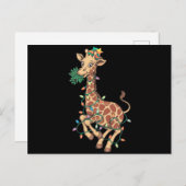 おもしろいクリスマスツリーキリン恋人のギフト愛 シーズンポストカード (正面/裏面)