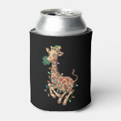 おもしろいクリスマスツリーキリン恋人のギフト愛 缶クーラー (缶正面)