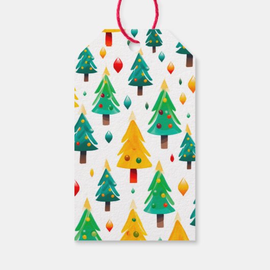 おもしろいクリスマスツリーギフトラベル ギフトタグ (裏面)