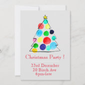 おもしろいクリスマスツリークリスマスパーティの招待状 招待状 (正面)