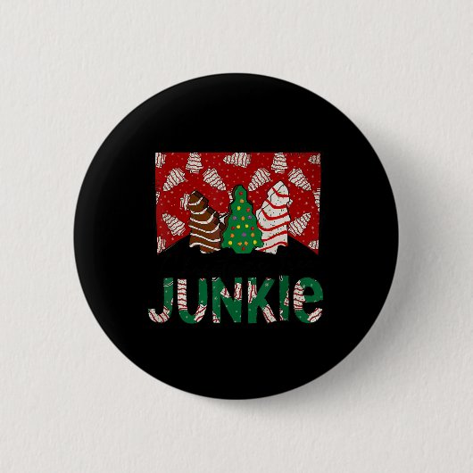 おもしろいクリスマスツリーケーキJunkie Tis The Season West 缶バッジ (正面)