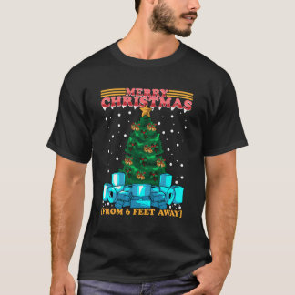 おもしろいクリスマスツリーサンタ検疫社会地区 Tシャツ