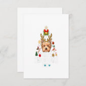 おもしろいクリスマスツリーヨークシャーの仮装 出欠カード (正面/裏面)