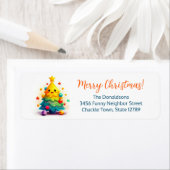 おもしろいクリスマスツリー差出人住所ラベル ラベル (インサイチュ)