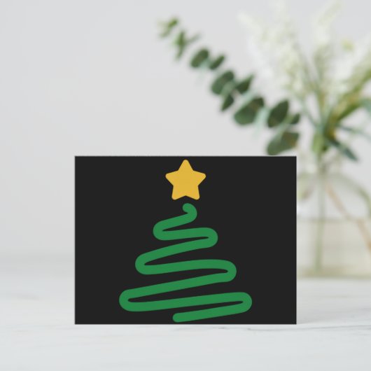 おもしろいクリスマスツリー シーズンポストカード (スタンド正面)