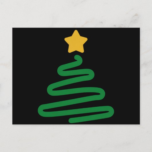 おもしろいクリスマスツリー シーズンポストカード (正面)