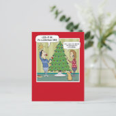 おもしろいクリスマスツリー シーズンポストカード (スタンド正面)
