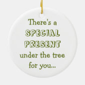 おもしろいクリスマスツリー セラミックオーナメント (裏面)