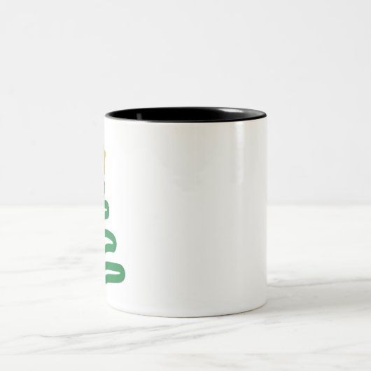 おもしろいクリスマスツリー ツートーンマグカップ (中央)