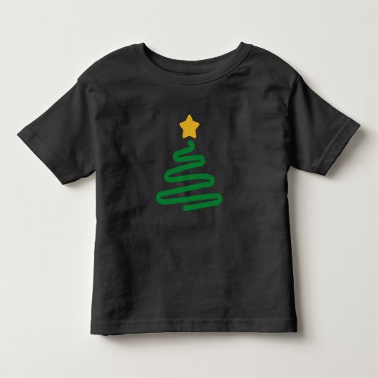おもしろいクリスマスツリー トドラーTシャツ (正面)