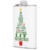 おもしろいクリスマスツリー |明るい休日のユーモアを取得する フラスク (左)