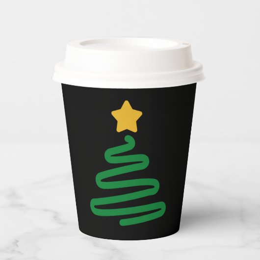 おもしろいクリスマスツリー 紙コップ (正面)