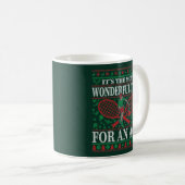 おもしろいクリスマステニス引用文醜いセーター コーヒーマグカップ (正面右)