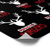 おもしろいクリスマスディアハンターズサンタのラインデ ポスター (角)