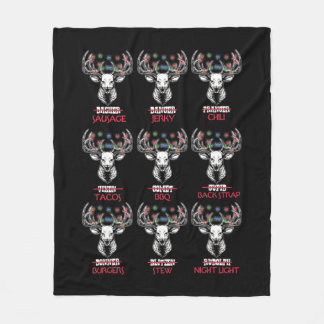 おもしろいクリスマスディアボウ狩りサンタメンウィメンフン フリースブランケット