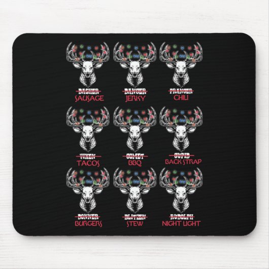 おもしろいクリスマスディアボウ狩りサンタメンウィメンフン マウスパッド (正面)