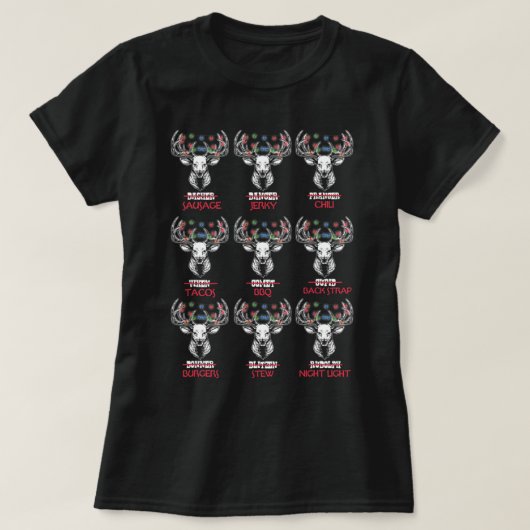おもしろいクリスマスディアボウ狩りサンタメンウィメンフン Tシャツ (デザイン正面)