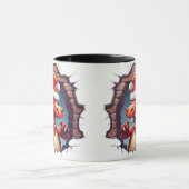 おもしろいクリスマスディノひびクラシックコーヒー マグカップ (中央)