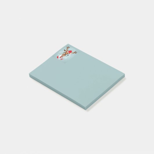 おもしろいクリスマストインデアサンタ動物アート ポストイット (アングル)