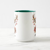 おもしろいクリスマストナカイパーソナライズされたラバ マグカップ (中央)