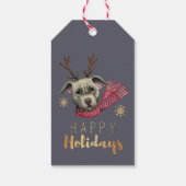 おもしろいクリスマストナディアピットブルドッグ |クリスマス ギフトタグ (裏面)