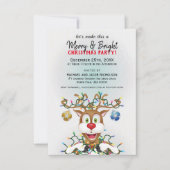 おもしろいクリスマストナディアホリデーパーティー 招待状 (正面)