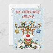 おもしろいクリスマストナディアホリデー応援 シーズンポストカード (正面/裏面)